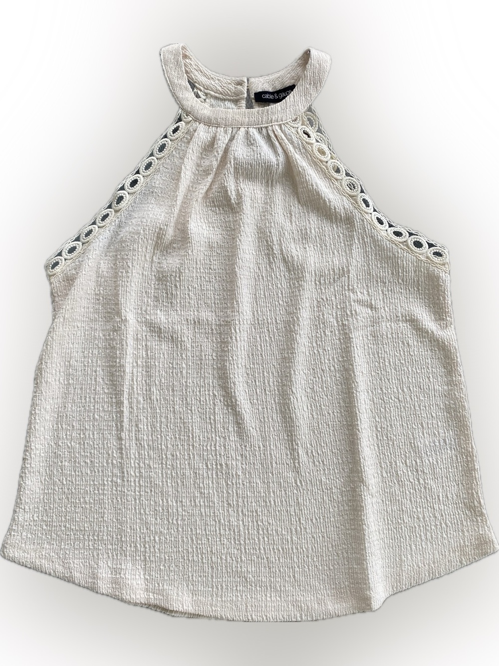 Cable & Gauge Textured Sleeveless Top